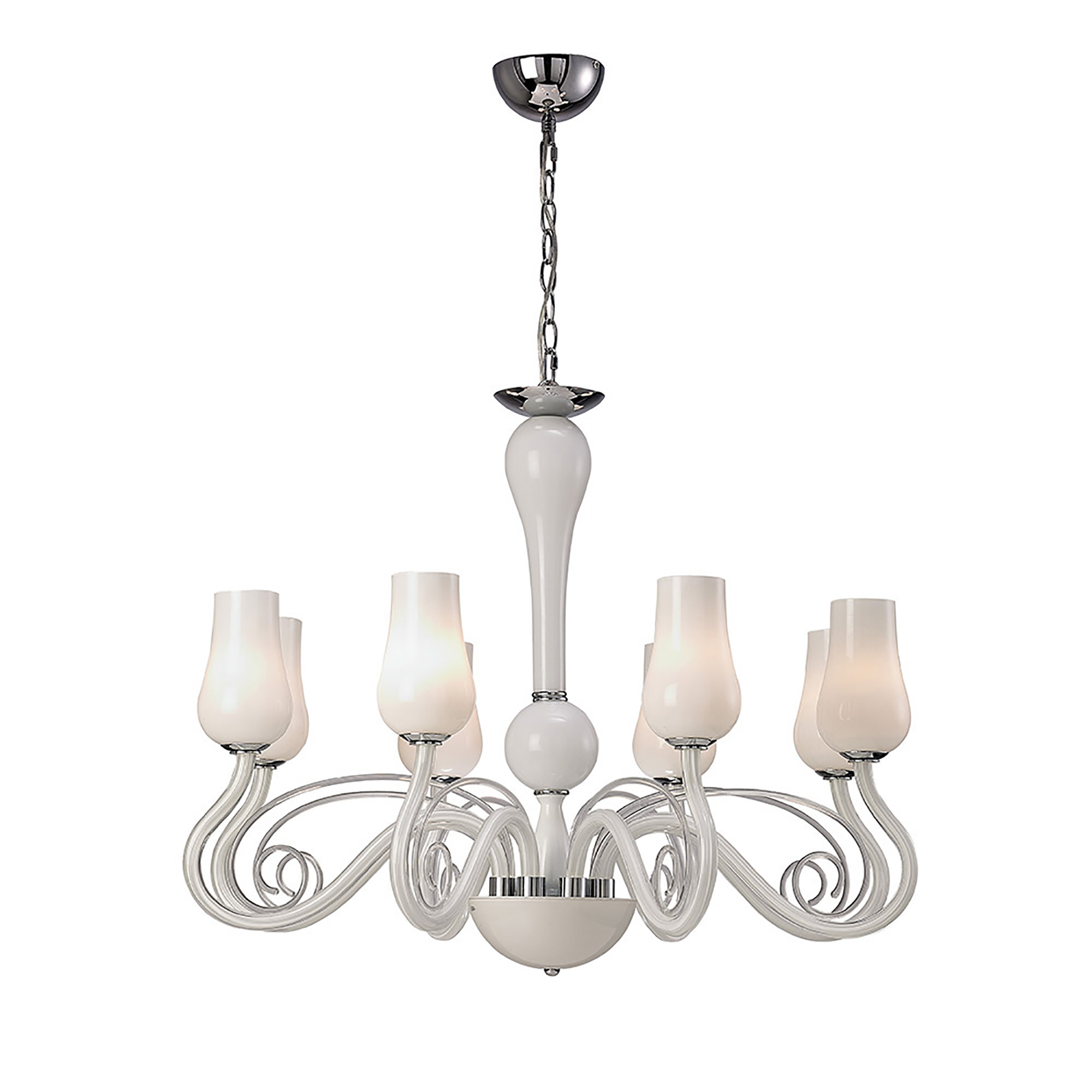 IL30688  Perris Glass Pendant 8 Light